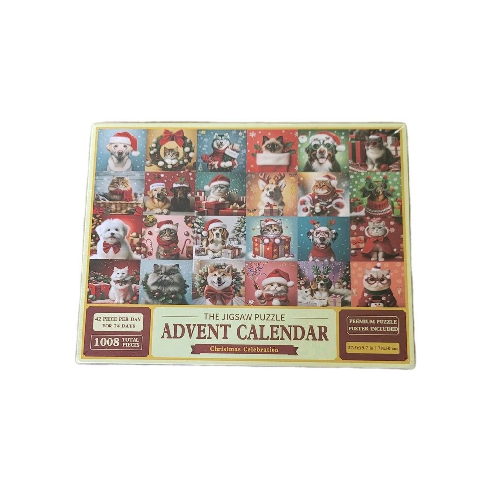 Christmas Puzzle, Advent Calendar, 1008 Pieces, 24 Days of Surprise